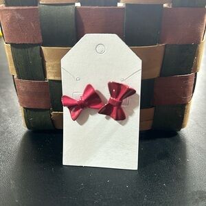 Pink Bow Earrings